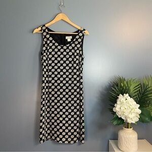 Vintage Tessuto Black and White Funky Print Dress